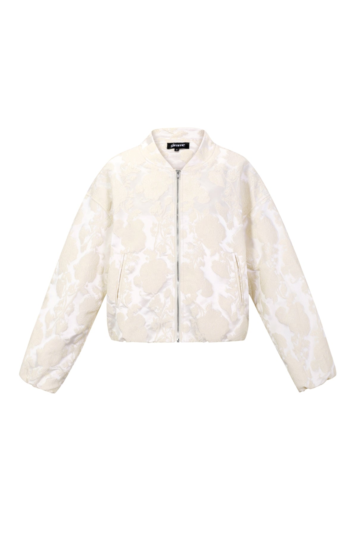 Dames bomberjack van polyester met bloemenprint – productfoto 6