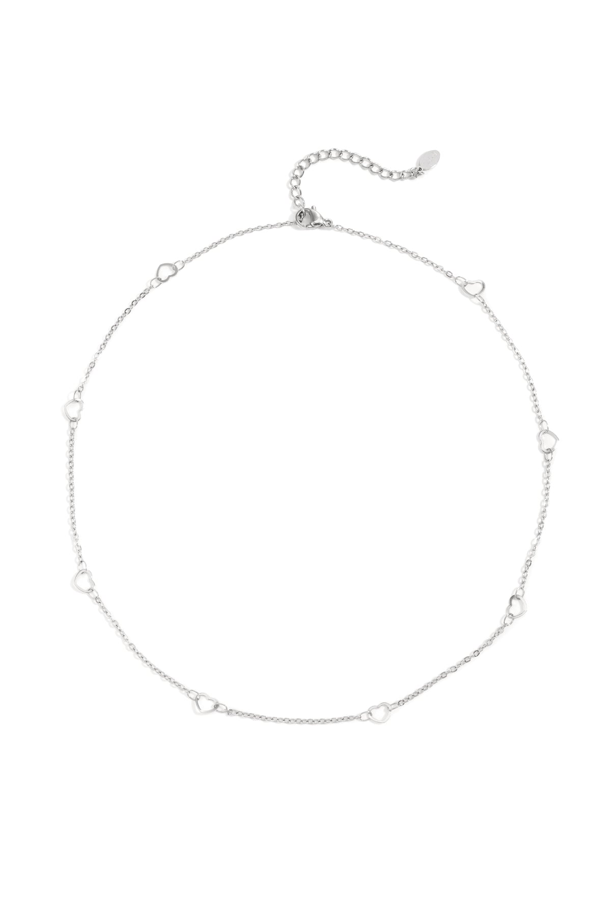 Chaîne à maillons pour femme en acier inoxydable 304 avec pendentif cœur et détails de maillons