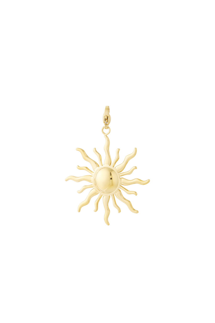 Composant de bijouterie en acier inoxydable avec motif soleil – couleur or