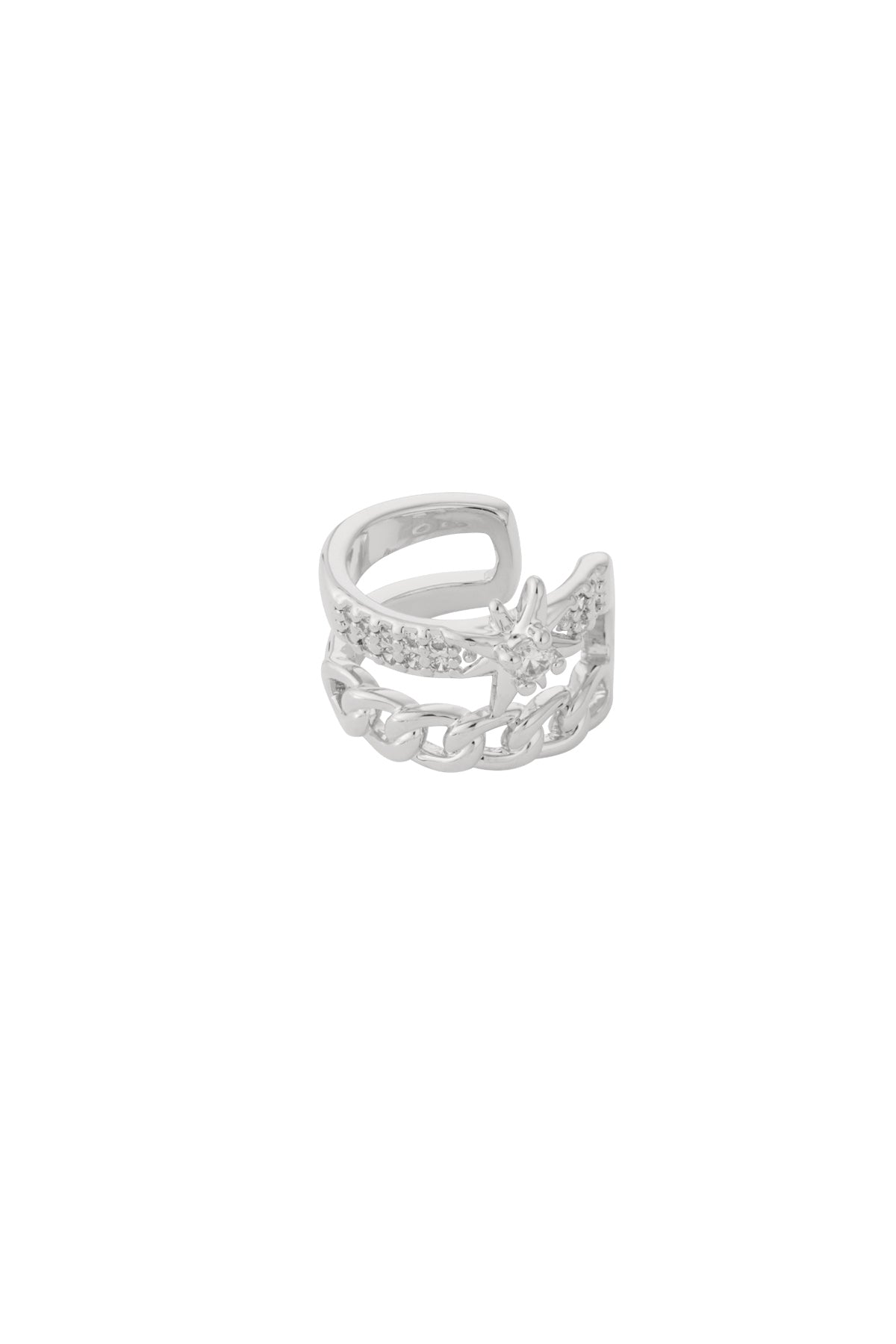 Ear cuff en forme organique pour femme en cuivre – couleur or et argent