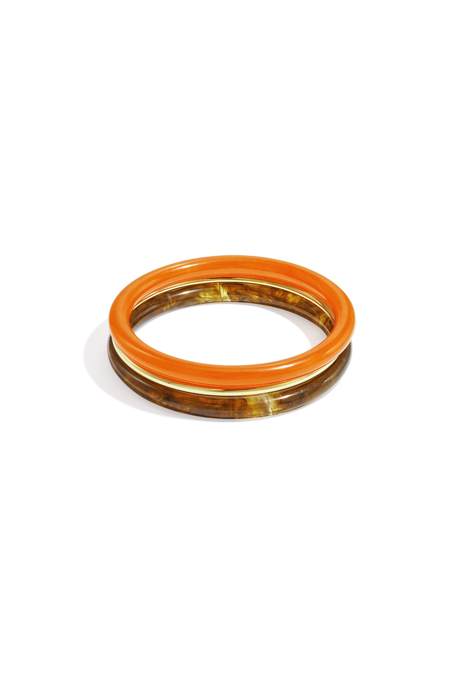 Bracelet jonc en acrylique pour femmes, forme ronde – plusieurs coloris