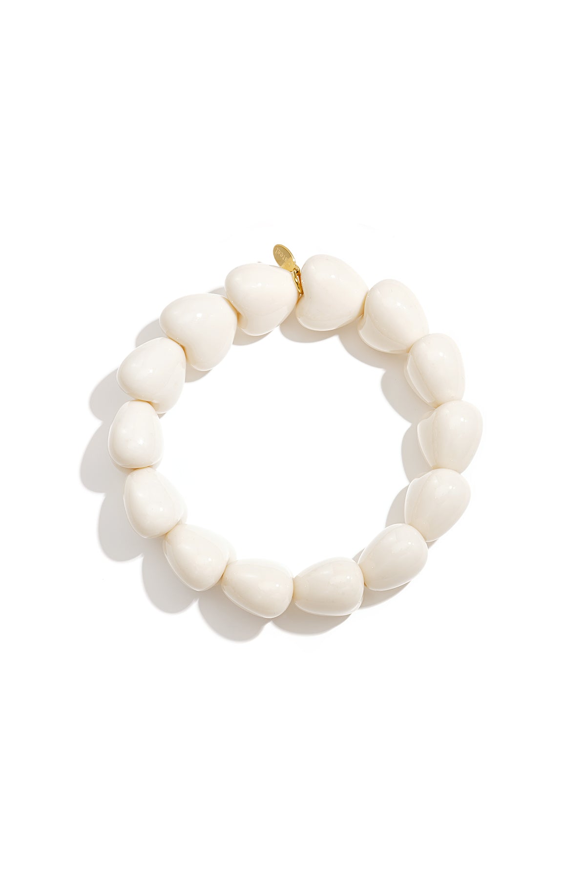 Armbandje met 14 kleine hartjes