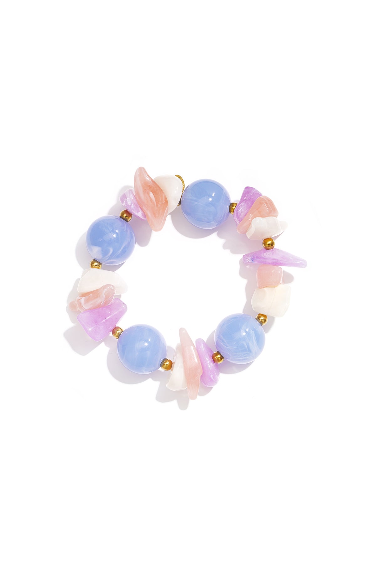 Bracelet de perles pour femmes en acrylique – multicolore – décontracté