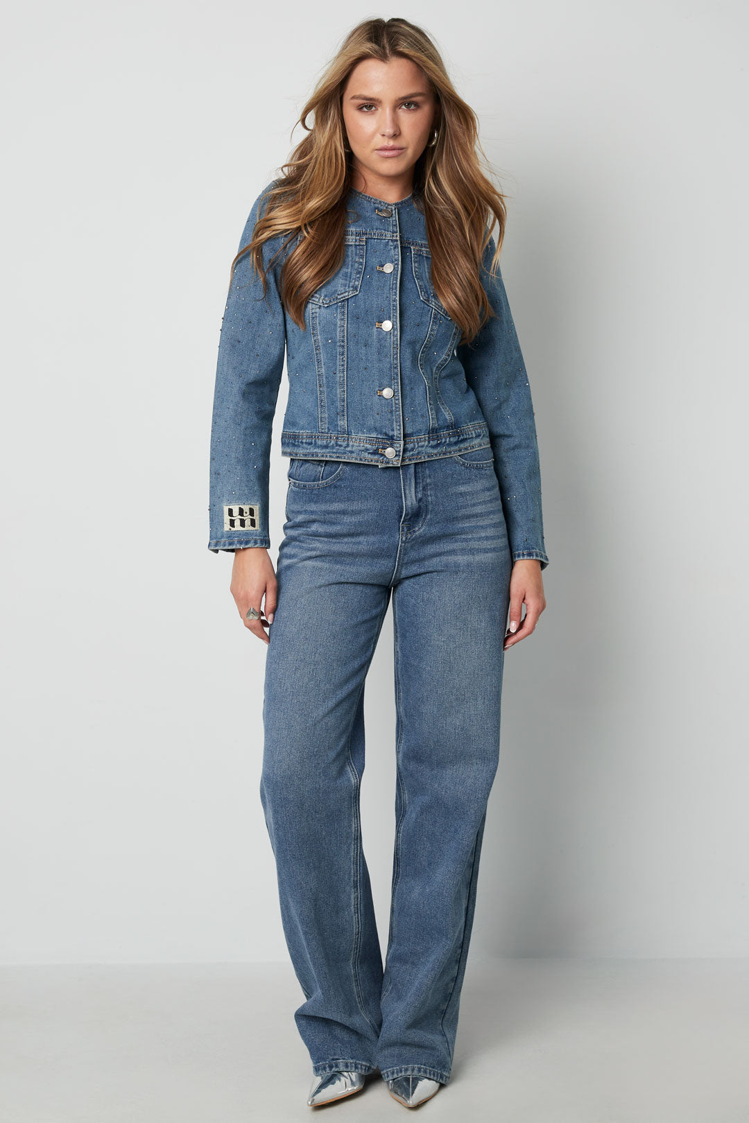 Women's short denim jacket - blue – image 3