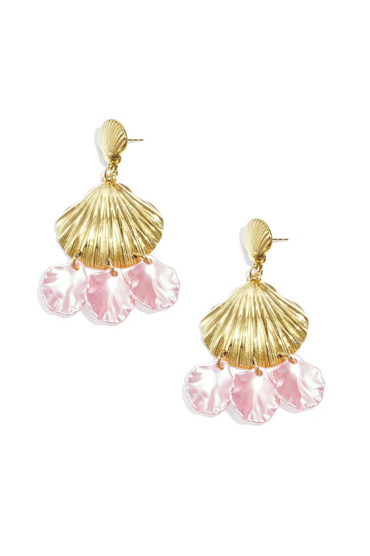 Boucles d'oreilles pendantes en acier inoxydable avec motif coquillage pour femmes – plusieurs couleurs