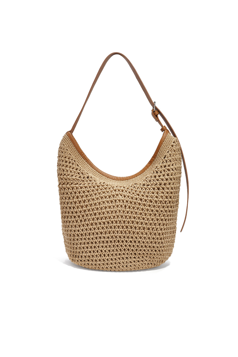 Sac de plage 100 % coton au design uni, avec détail tressé et fermeture éclair
