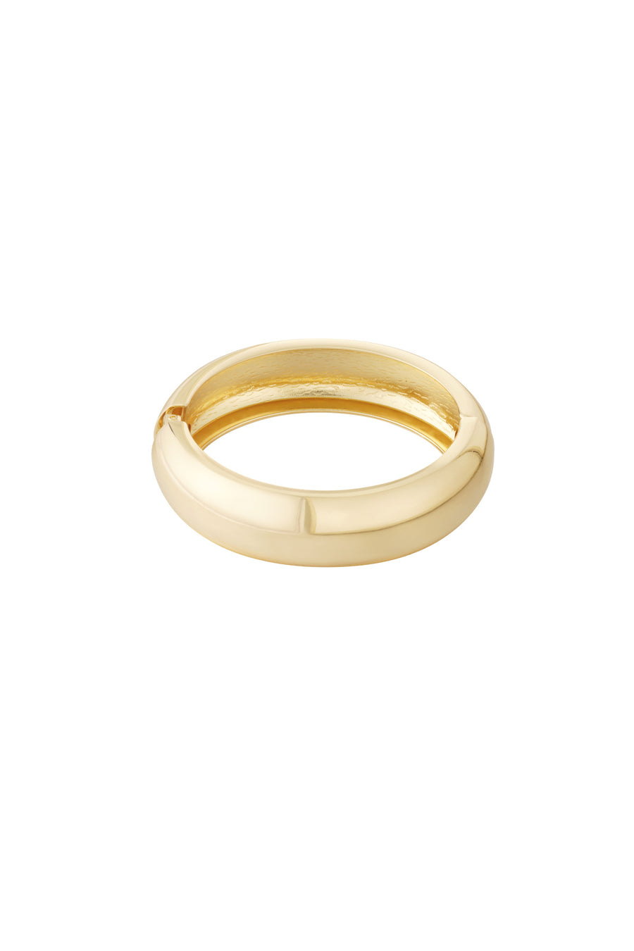 Bracelet jonc en alliage métallique pour femme avec forme organique – doré