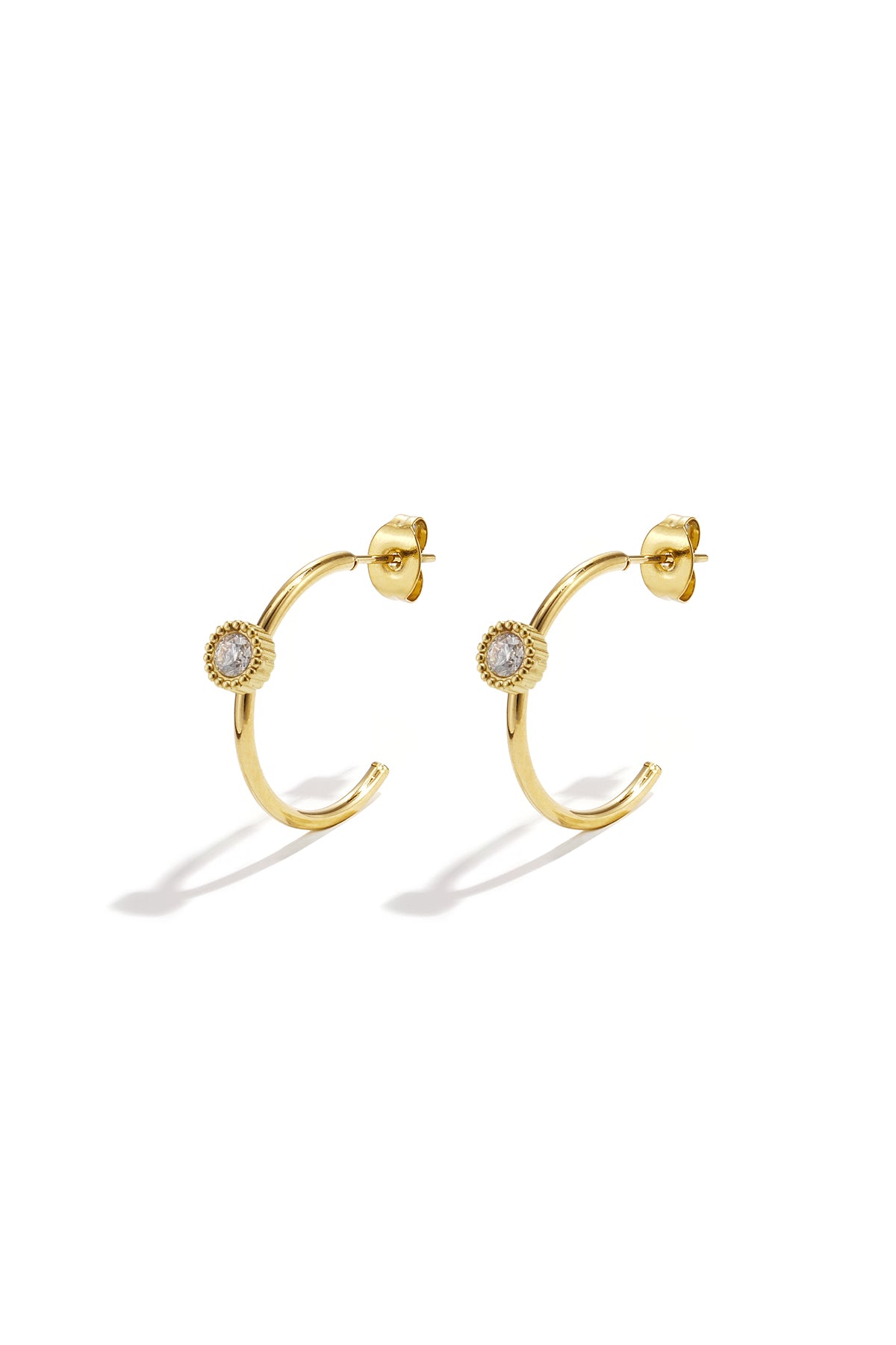 Boucles d'oreilles rondes pour femmes en acier inoxydable – plusieurs couleurs
