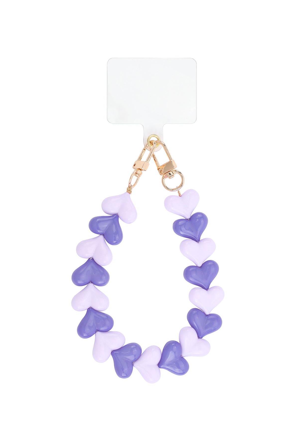 Cordon de téléphone en acrylique en forme de cœur – plusieurs couleurs – décontracté