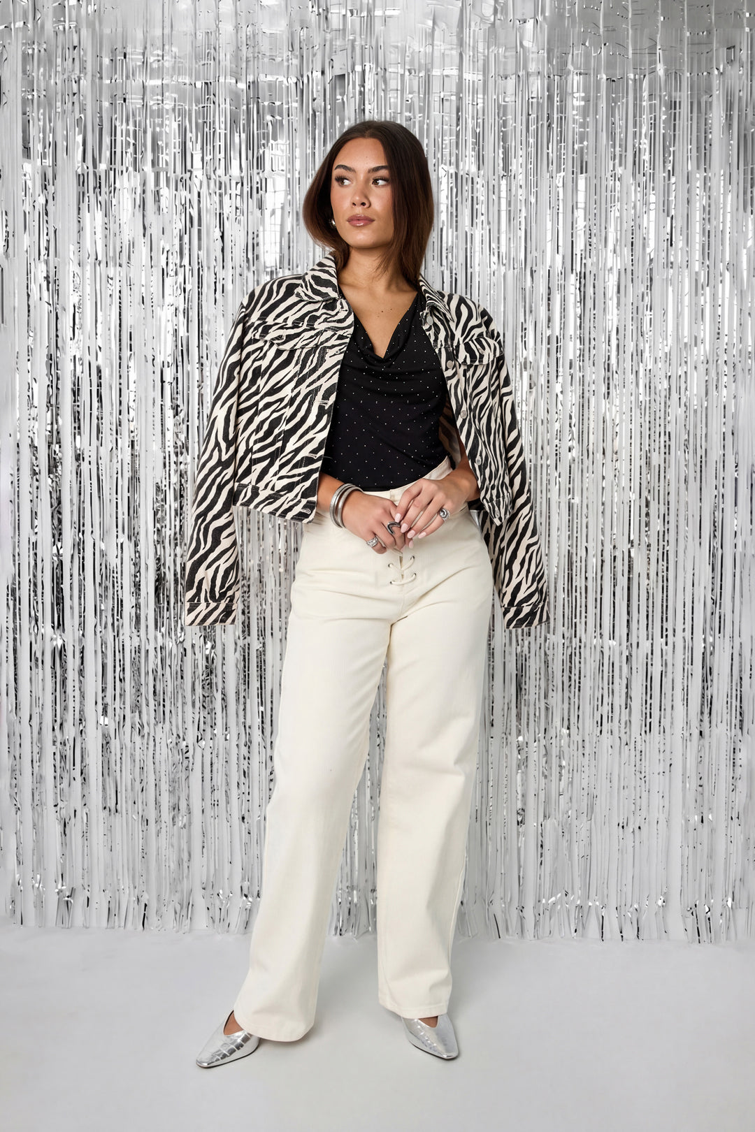 Cotton Denim Vrouwen Jas Street Elegant Specialty Dierenprint