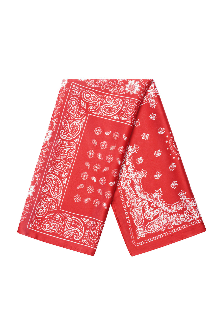 Écharpe d'été pour femmes 100 % polyester à motif floral – rouge