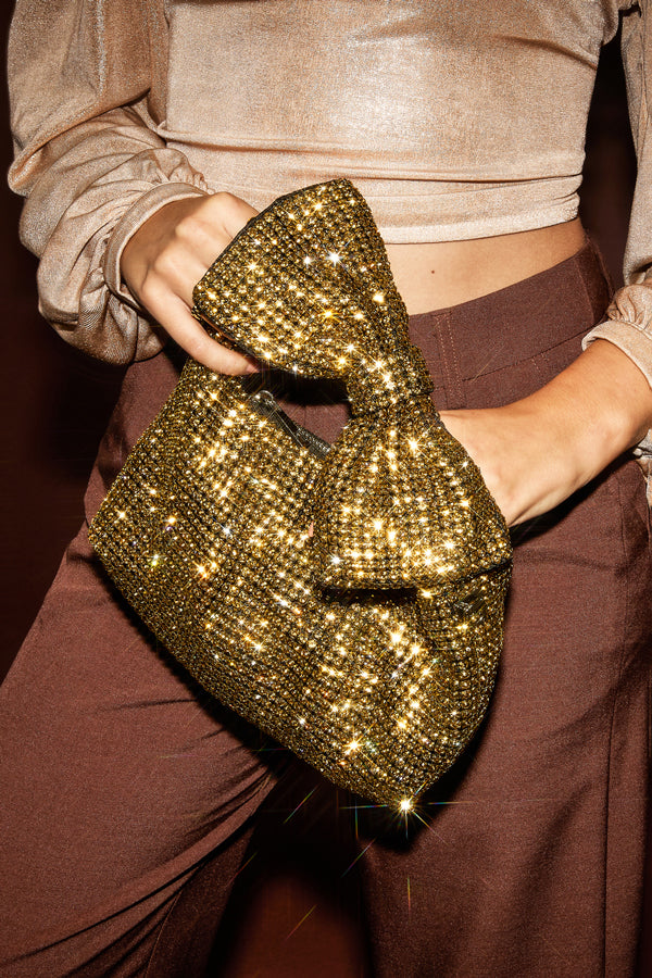 Sac à main pour femme en polyester avec nœud décoratif – plusieurs coloris