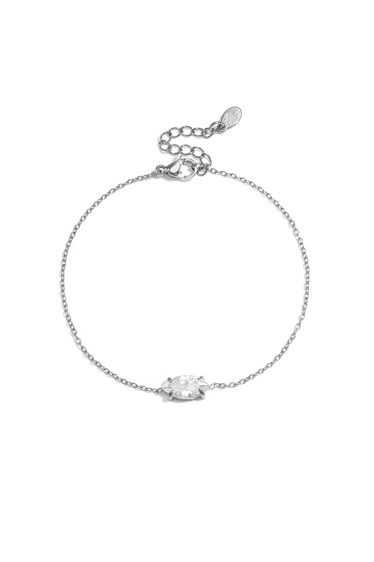 Women's Oval Stainless Steel Charm Bracelet - Gold-Tone and Silver-Tone
