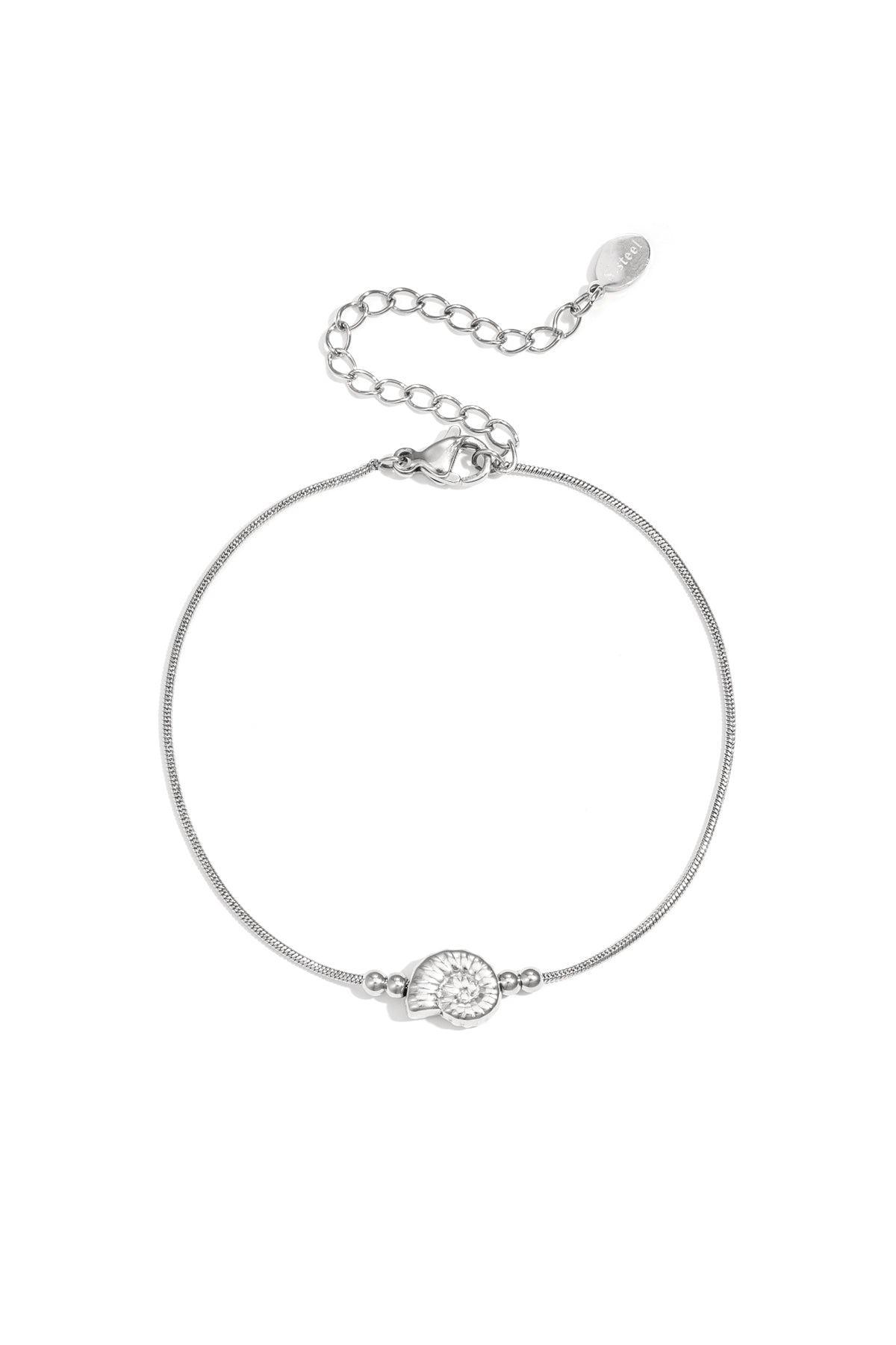 Bracelet à breloques pour femme en acier inoxydable avec coquillages – doré et argenté
