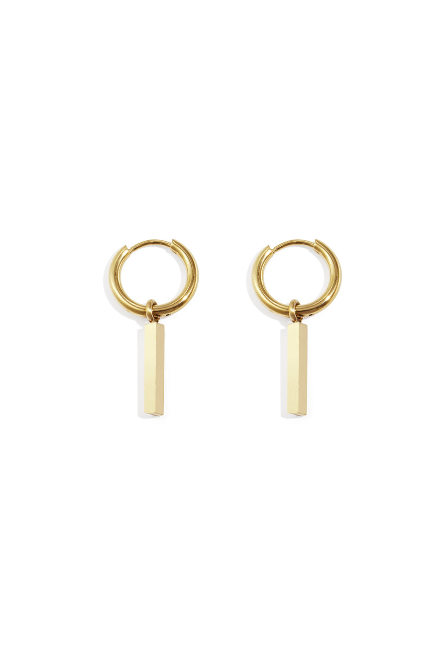 Boucles d'oreilles pendantes en acier inoxydable de forme rectangulaire pour femmes – couleur or