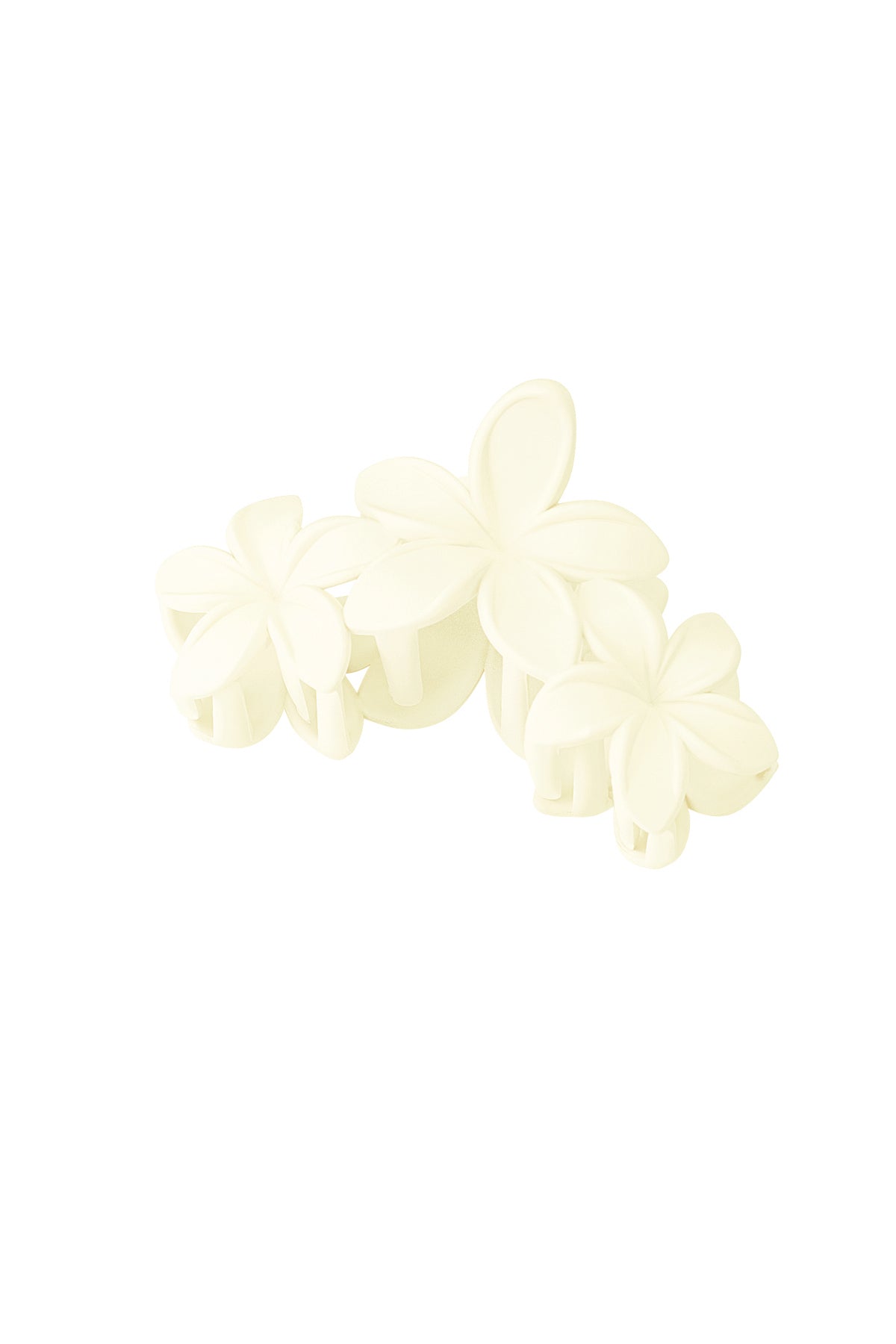 Pince à cheveux en plastique avec motif floral – plusieurs coloris