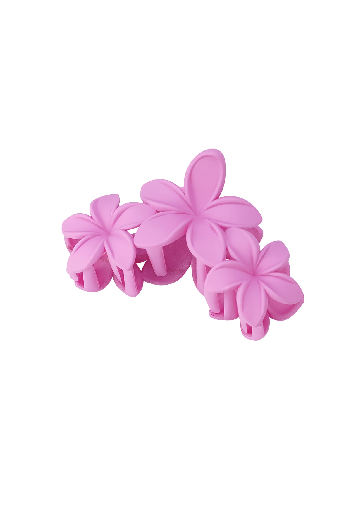 Pince à cheveux en plastique avec motif floral – plusieurs coloris