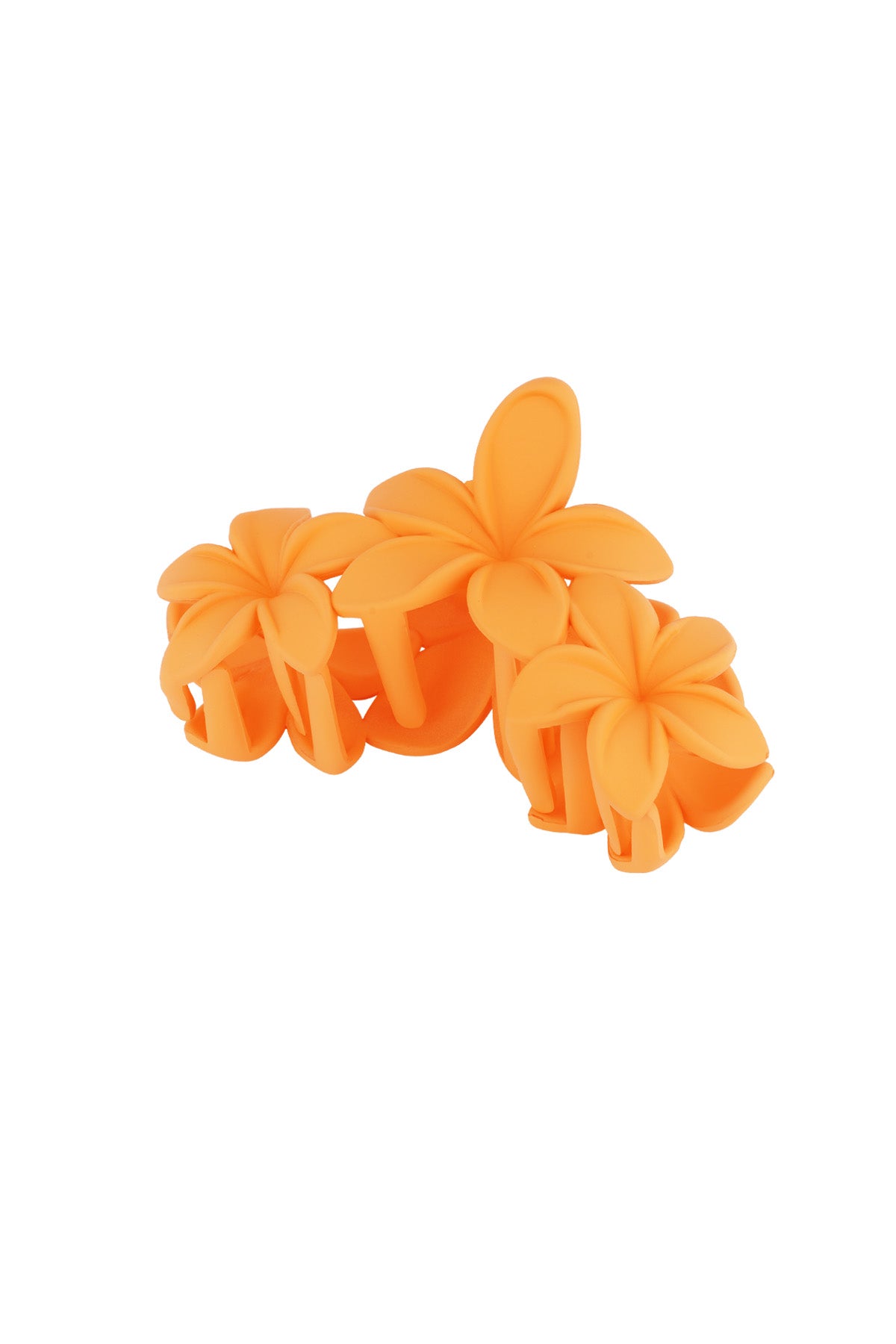 haarclip met grote bloemen - suikerspin roze