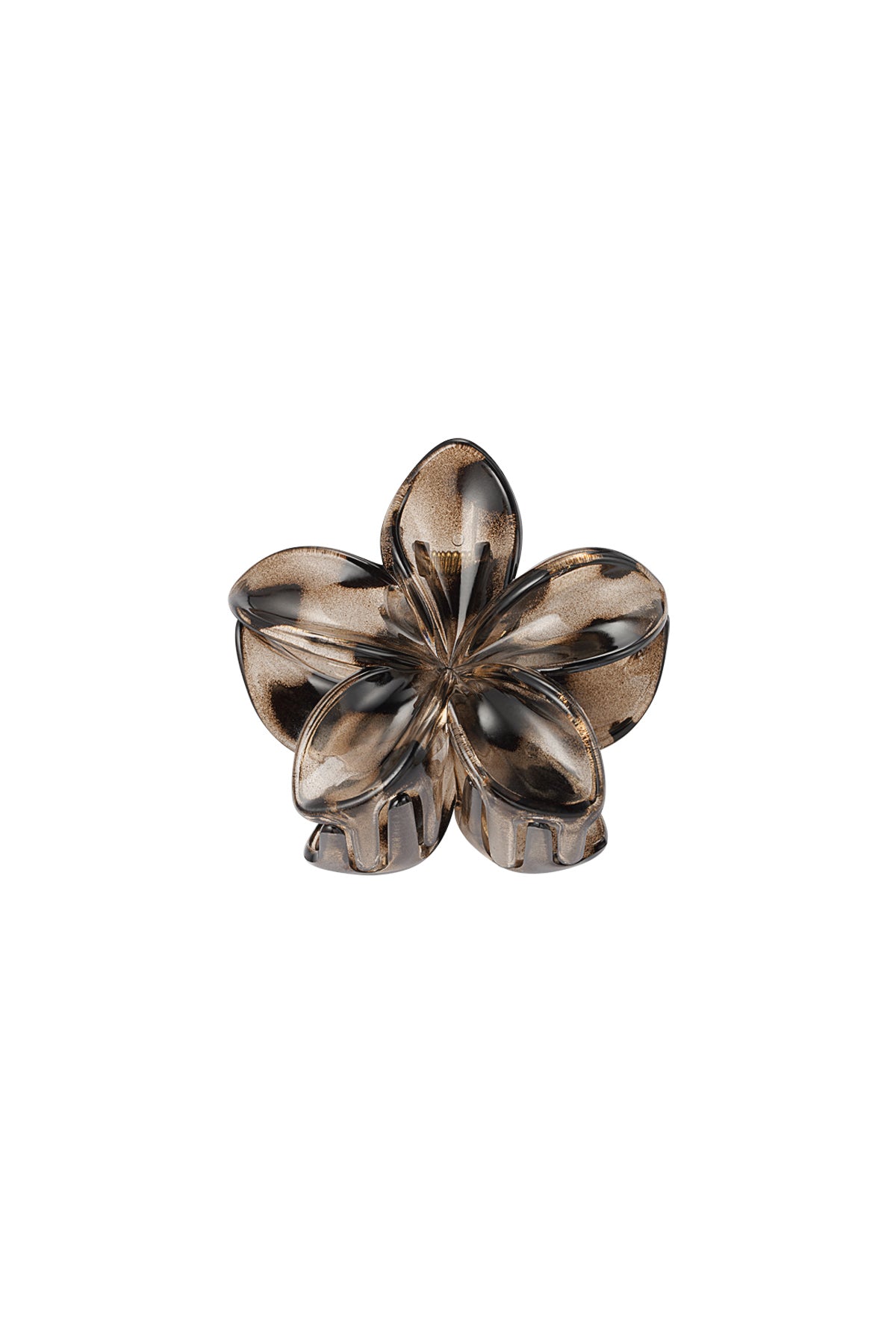 Barrette en plastique avec motif floral et imprimé léopard – plusieurs coloris