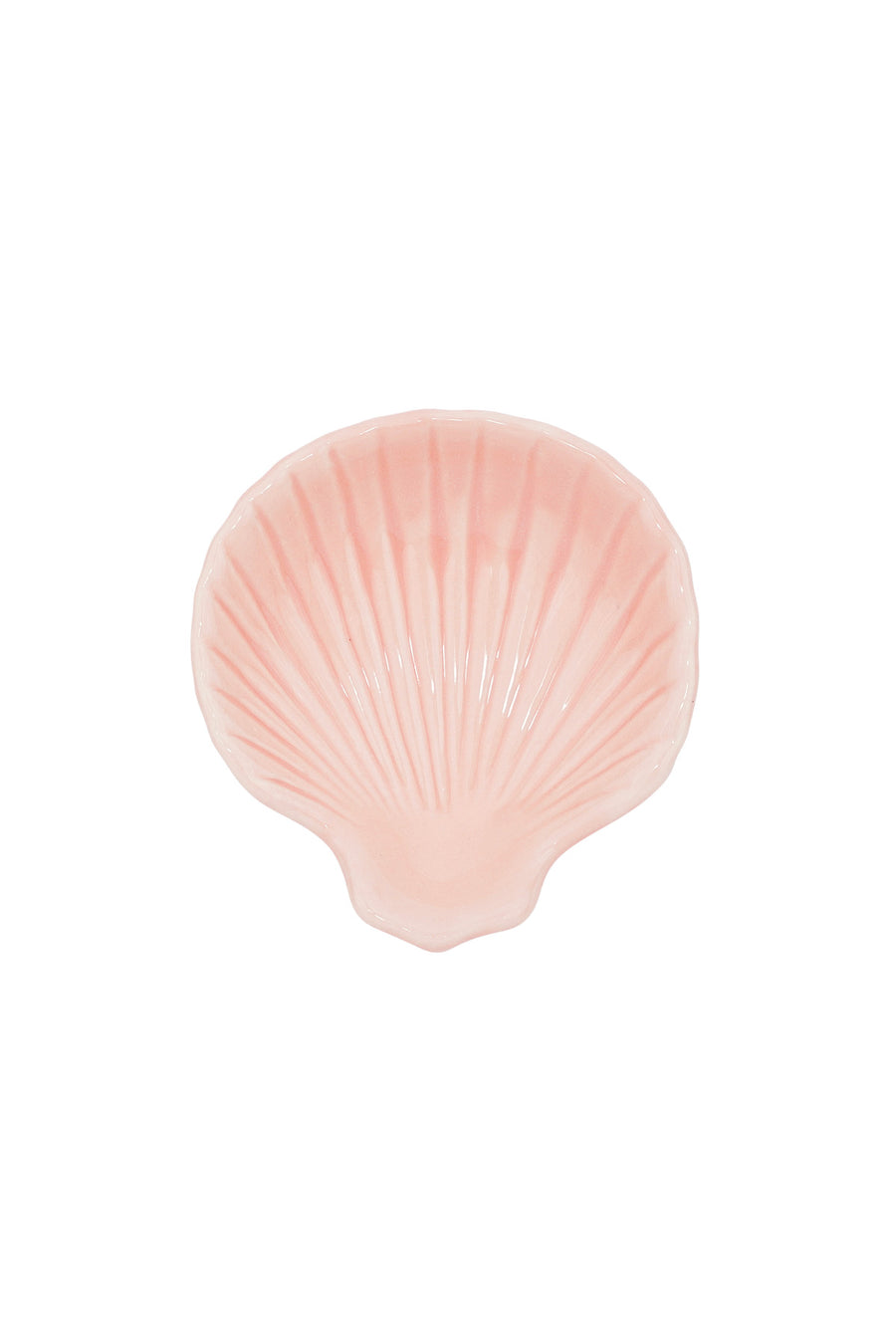 Présentoir à bijoux 100 % céramique avec motif coquillage – rose – minimaliste