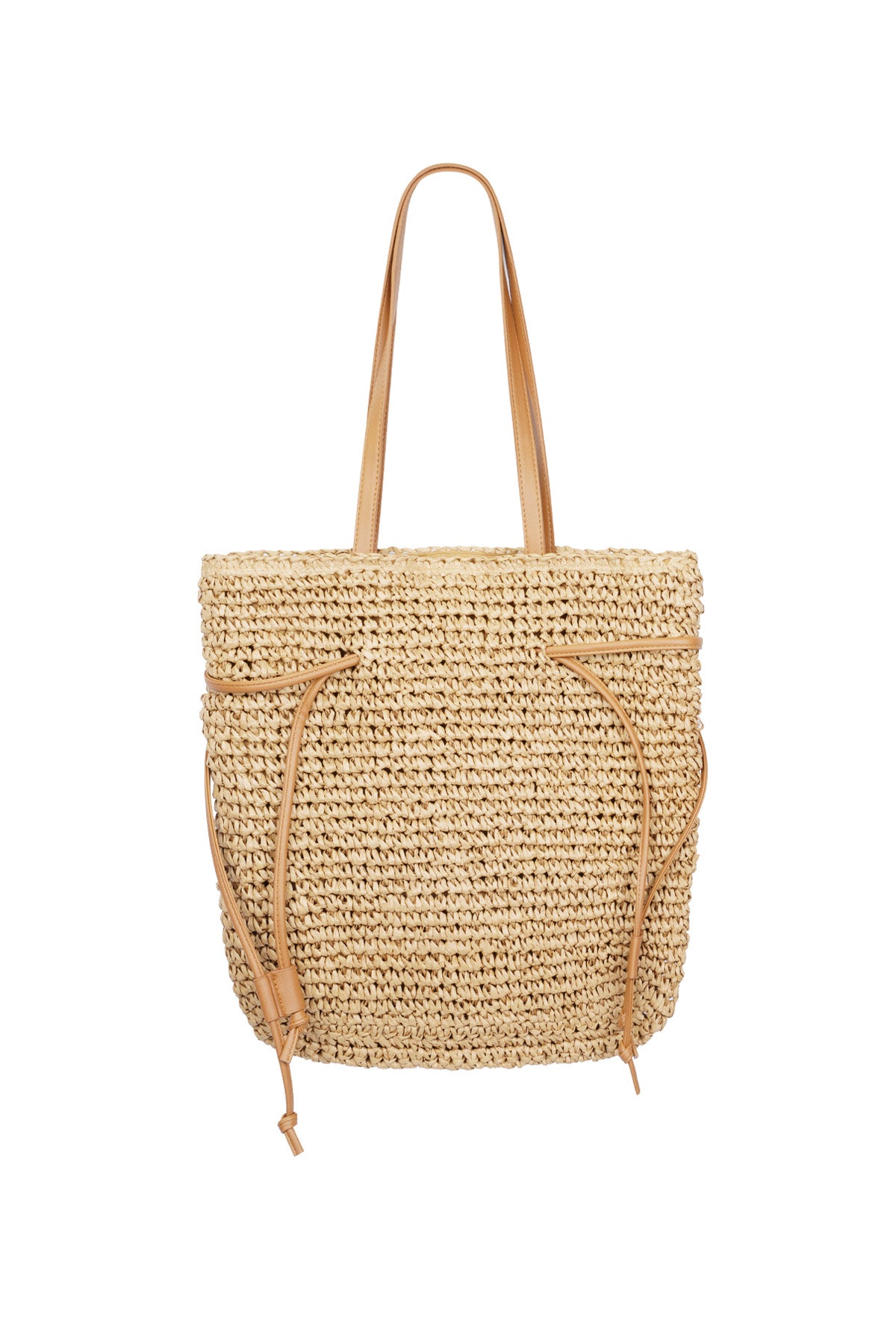 Sac à bandoulière pour femme en papier – beige et blanc cassé