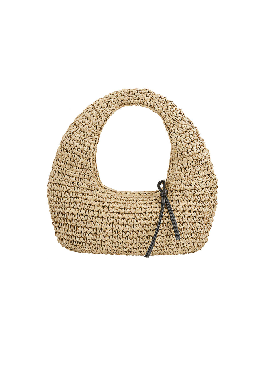 Sac à bandoulière en papier pour femmes – beige et noir