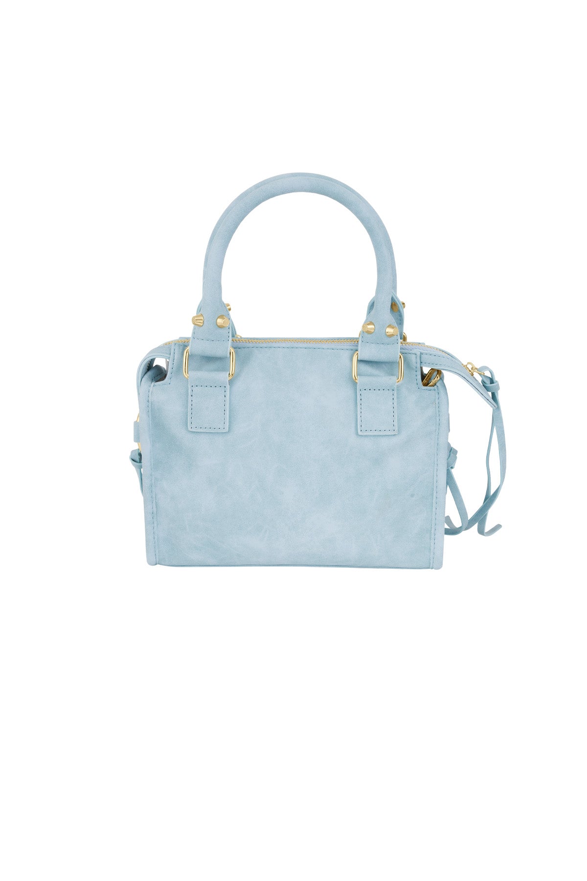 Women's PU Shoulder Bag – blue and beige – image 4