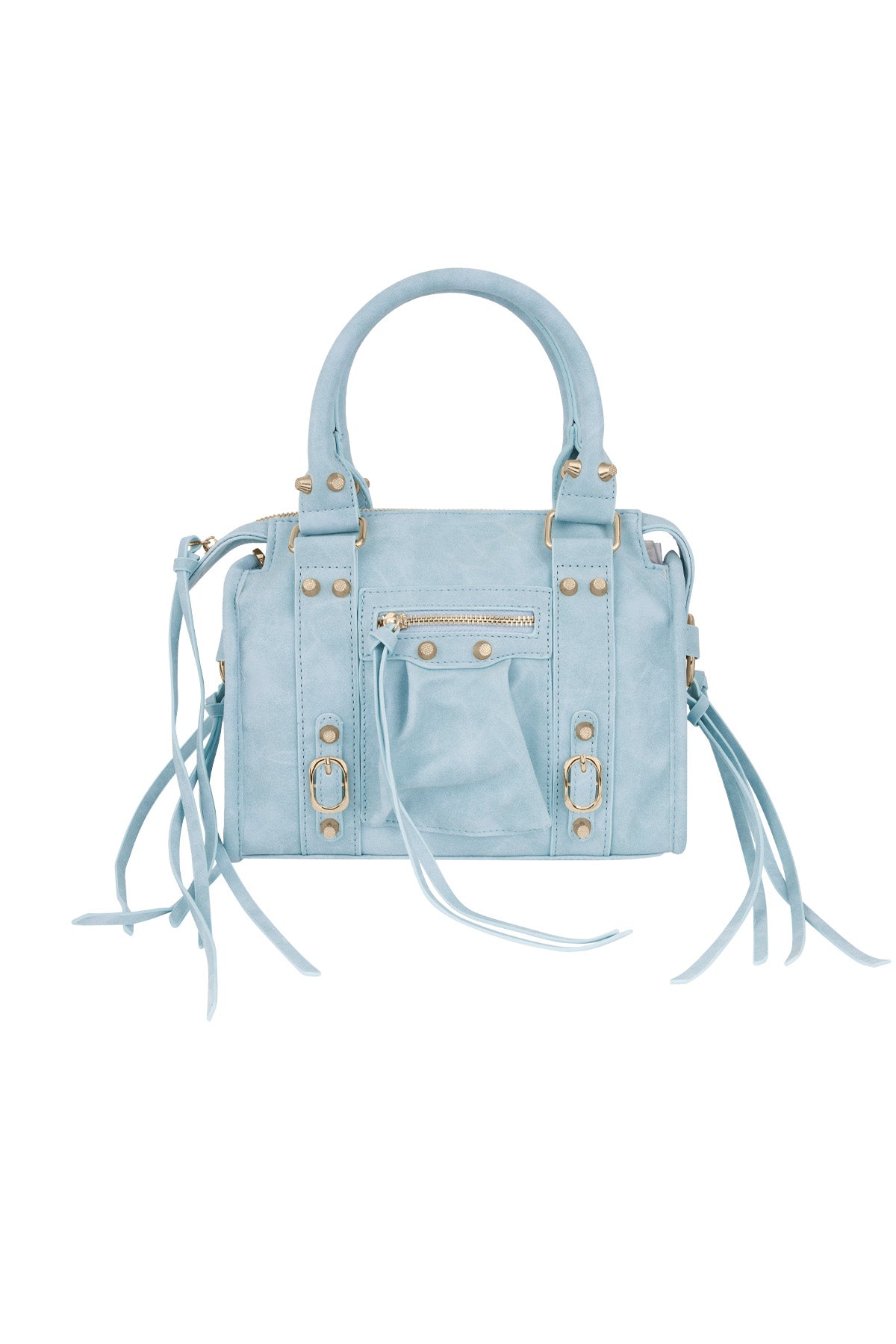 Sac à bandoulière pour femmes en PU – bleu et beige