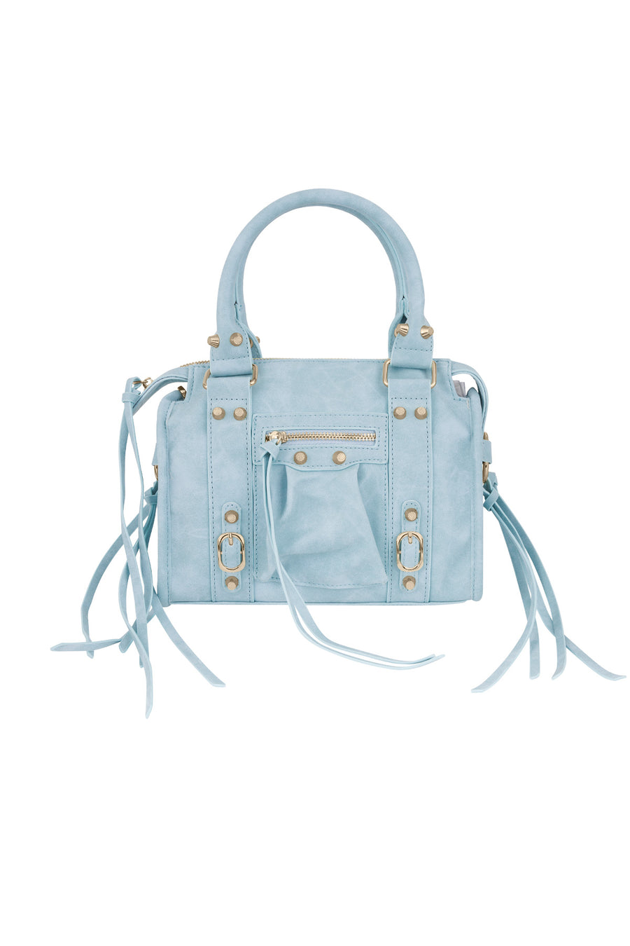 Sac à bandoulière pour femmes en PU – bleu et beige