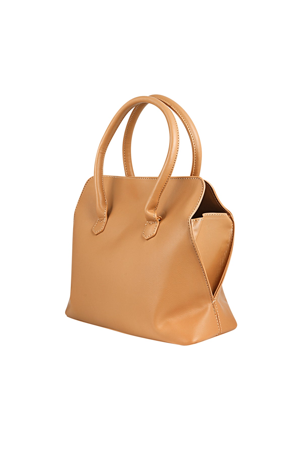 Women's PU shoulder bag - beige and off-white – image 4