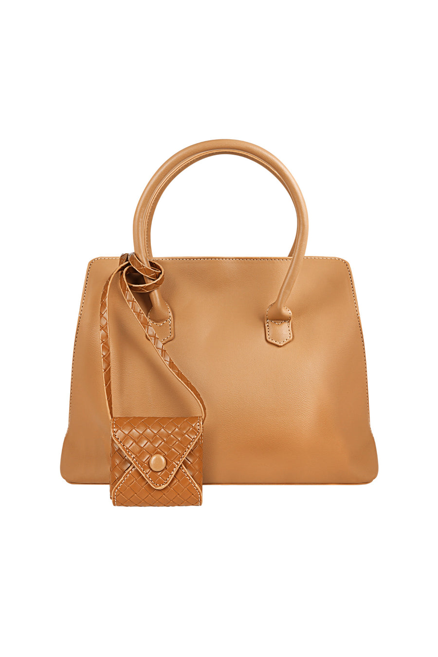 Sac à bandoulière pour femme en PU – beige et blanc cassé