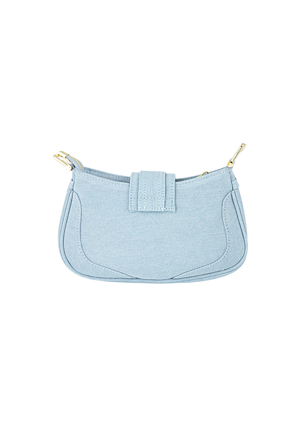 Women's shoulder bag made of polyester – blue and pink – image 5