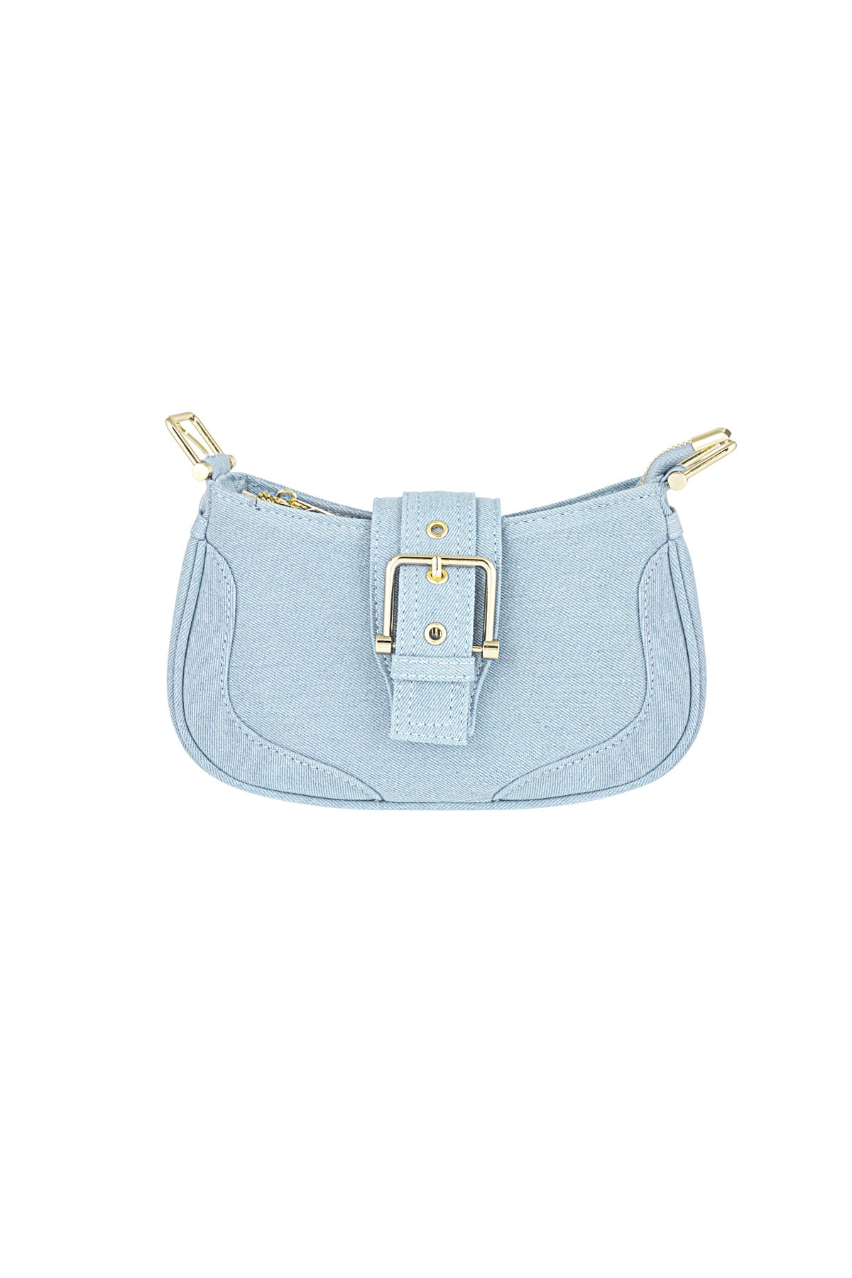 Women's shoulder bag made of polyester – blue and pink – image 3