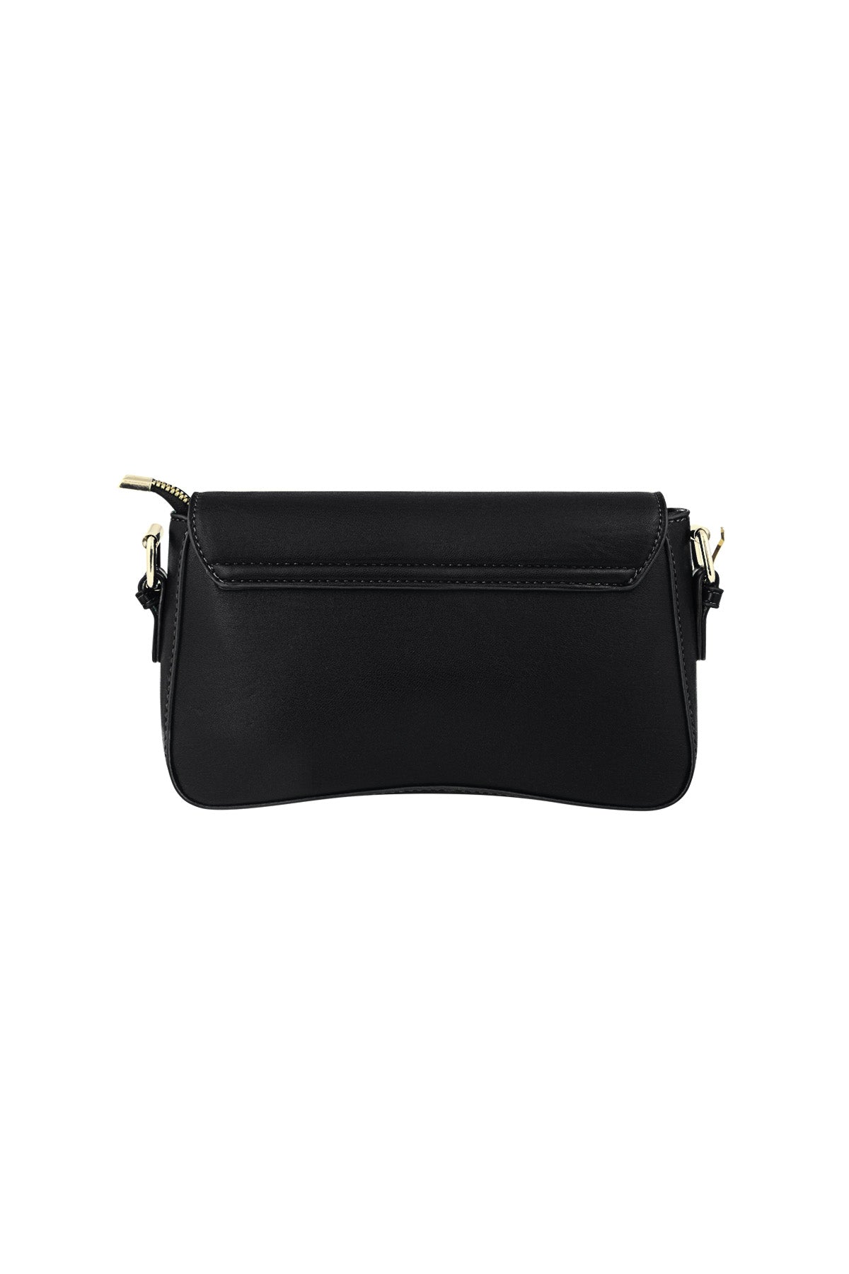 Women's PU Shoulder Bag - Black and Blue – image 3