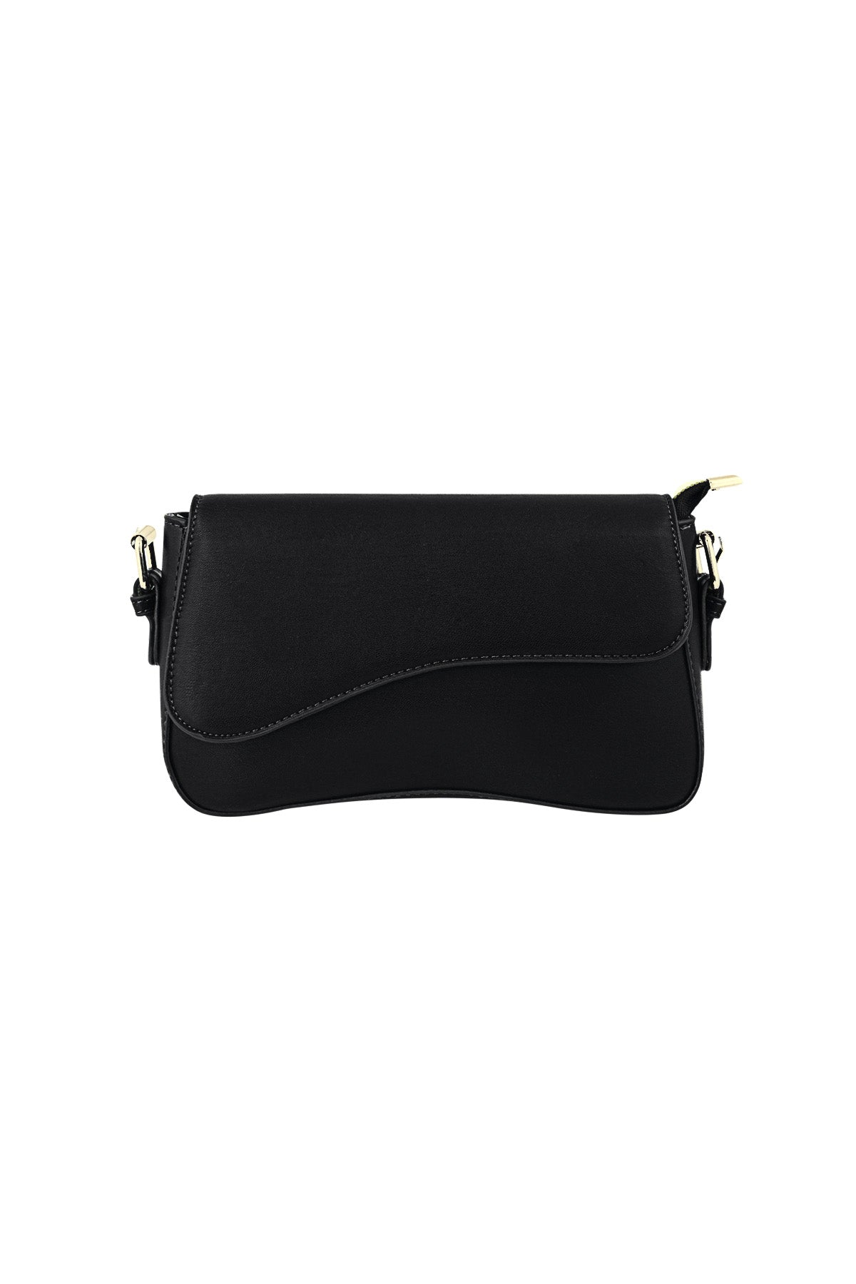 Sac bandoulière femme en PU – noir et bleu