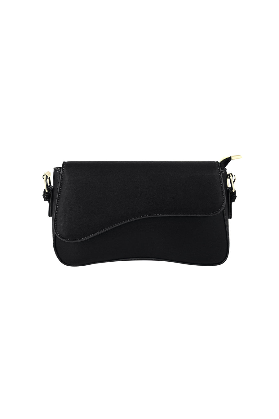 Sac bandoulière femme en PU – noir et bleu