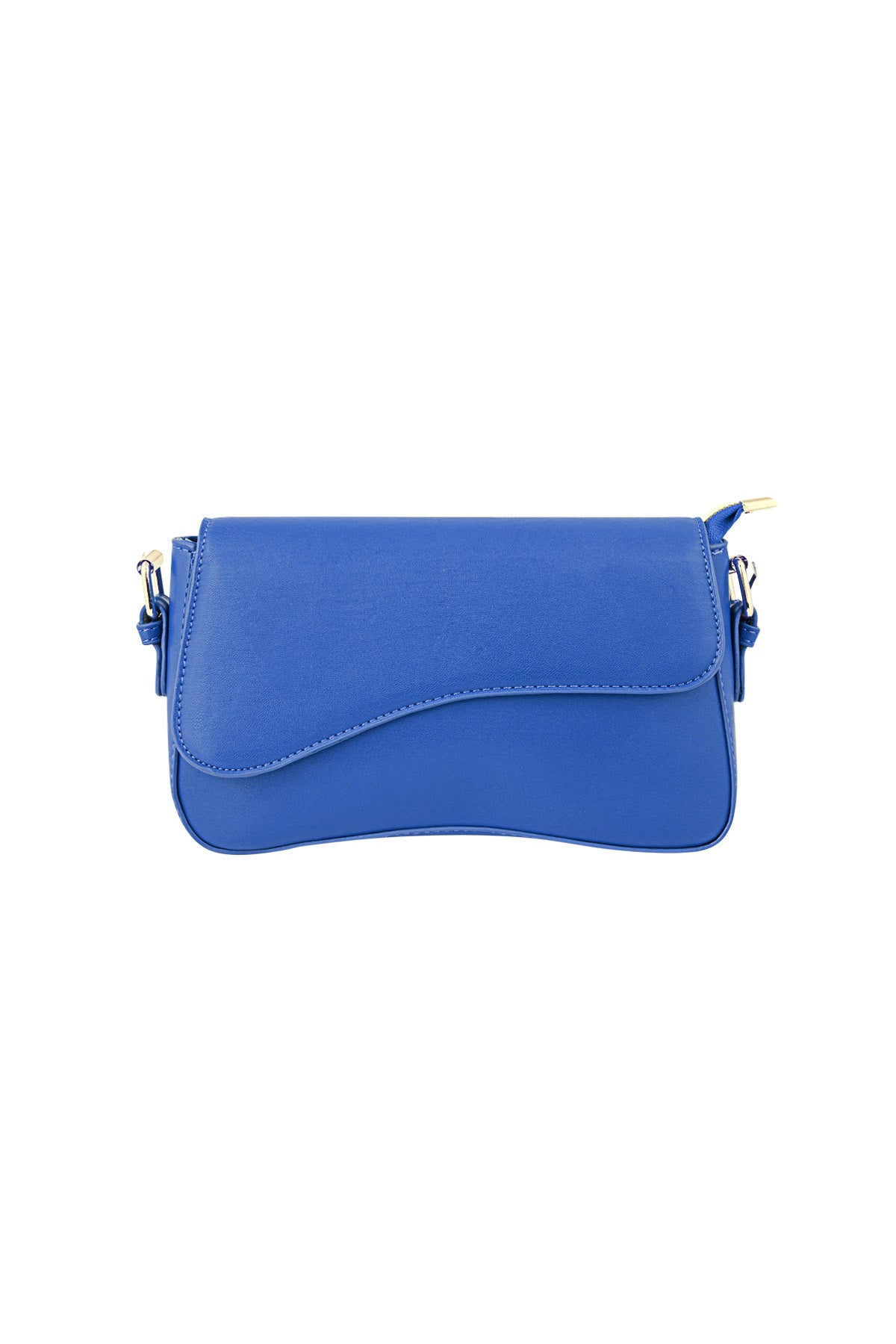 Sac bandoulière femme en PU – noir et bleu