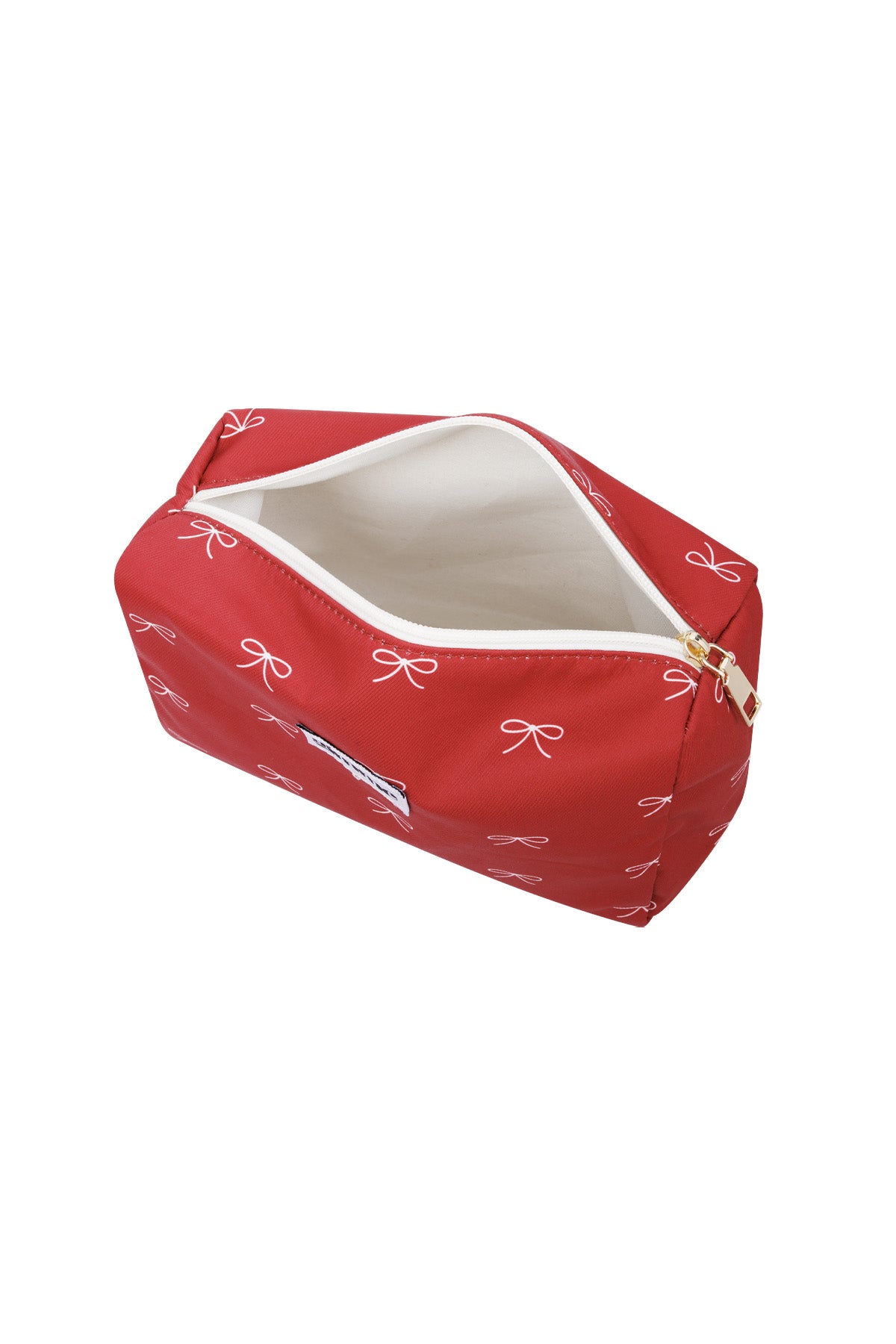 Trousse de maquillage en polyester à rayures – rouge – décontracté pour usage quotidien – photo 3
