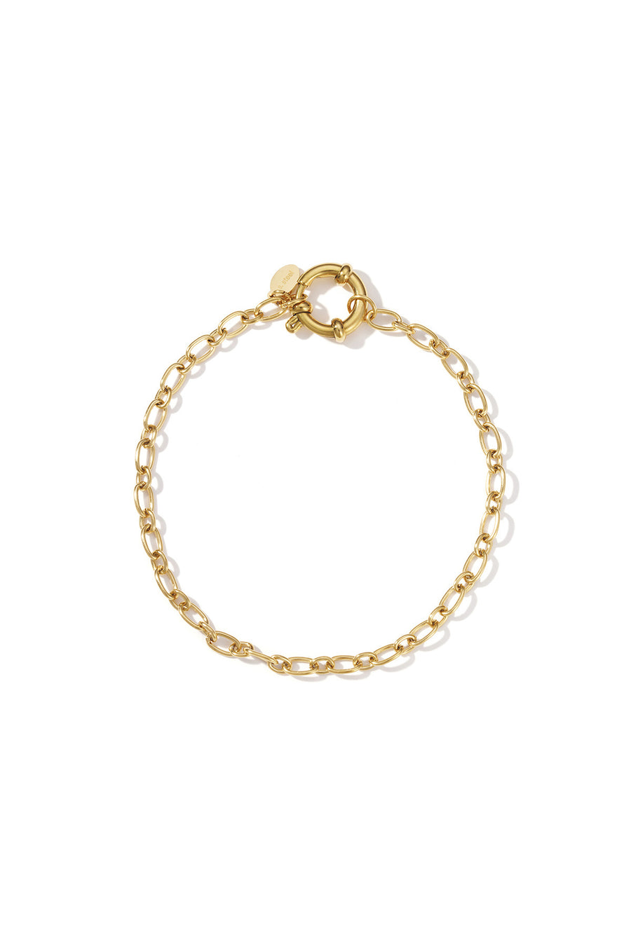 Bracelet à maillons pour femmes en acier inoxydable avec détail à maillons – doré