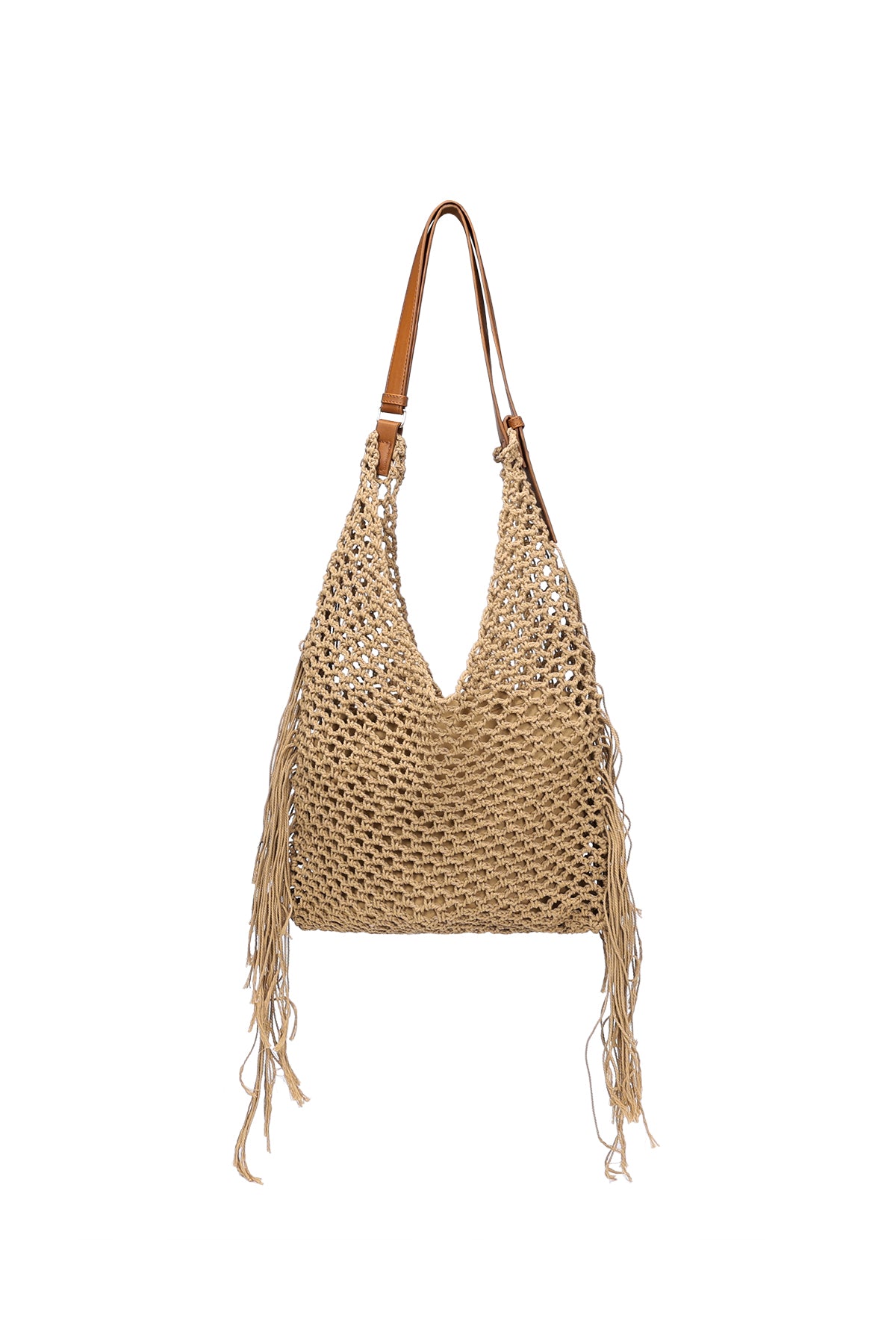 Sac de plage 100 % coton avec motif uni et détail tressé avec fermeture à cordon de serrage