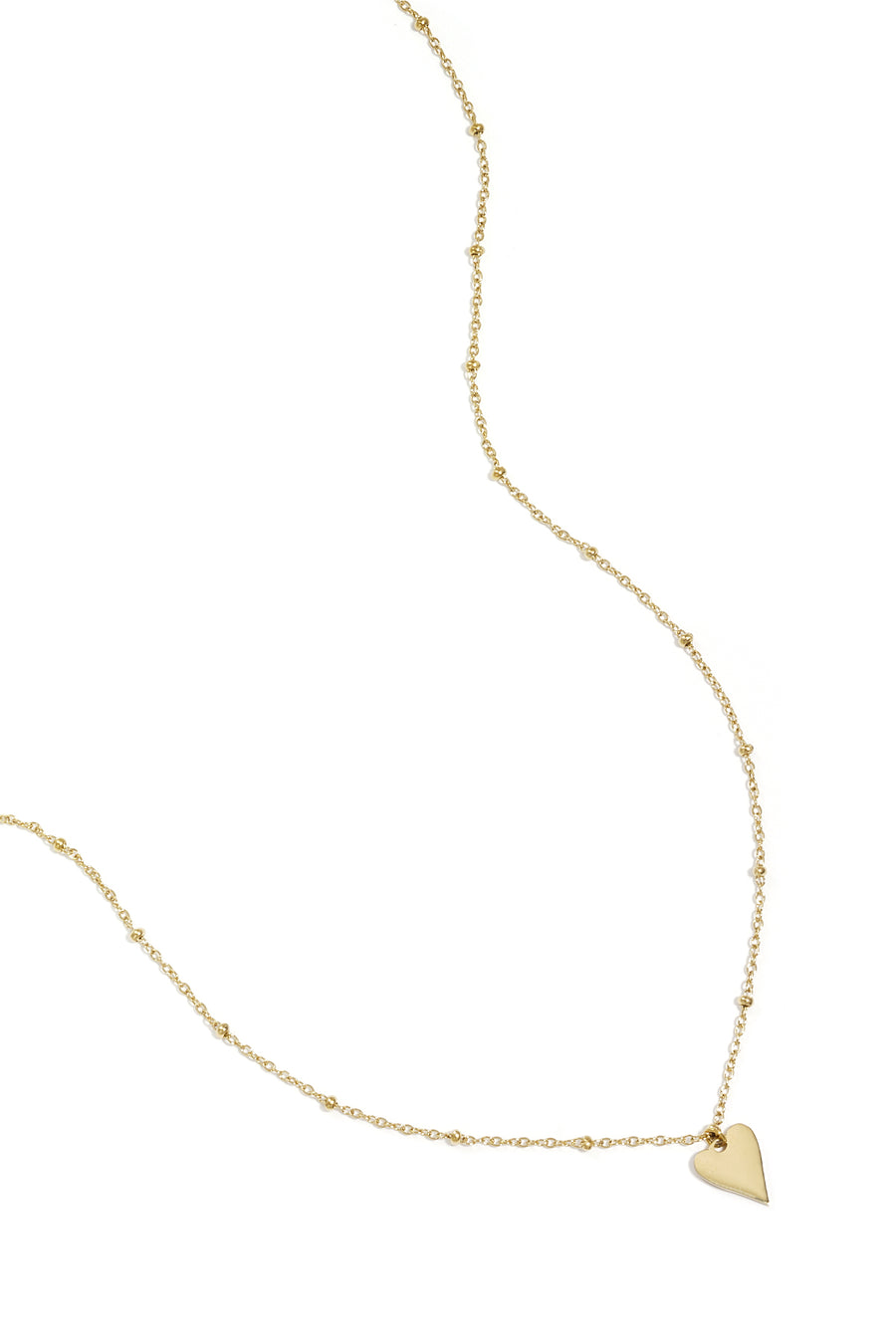 ketting met bolletjes en hartbedel