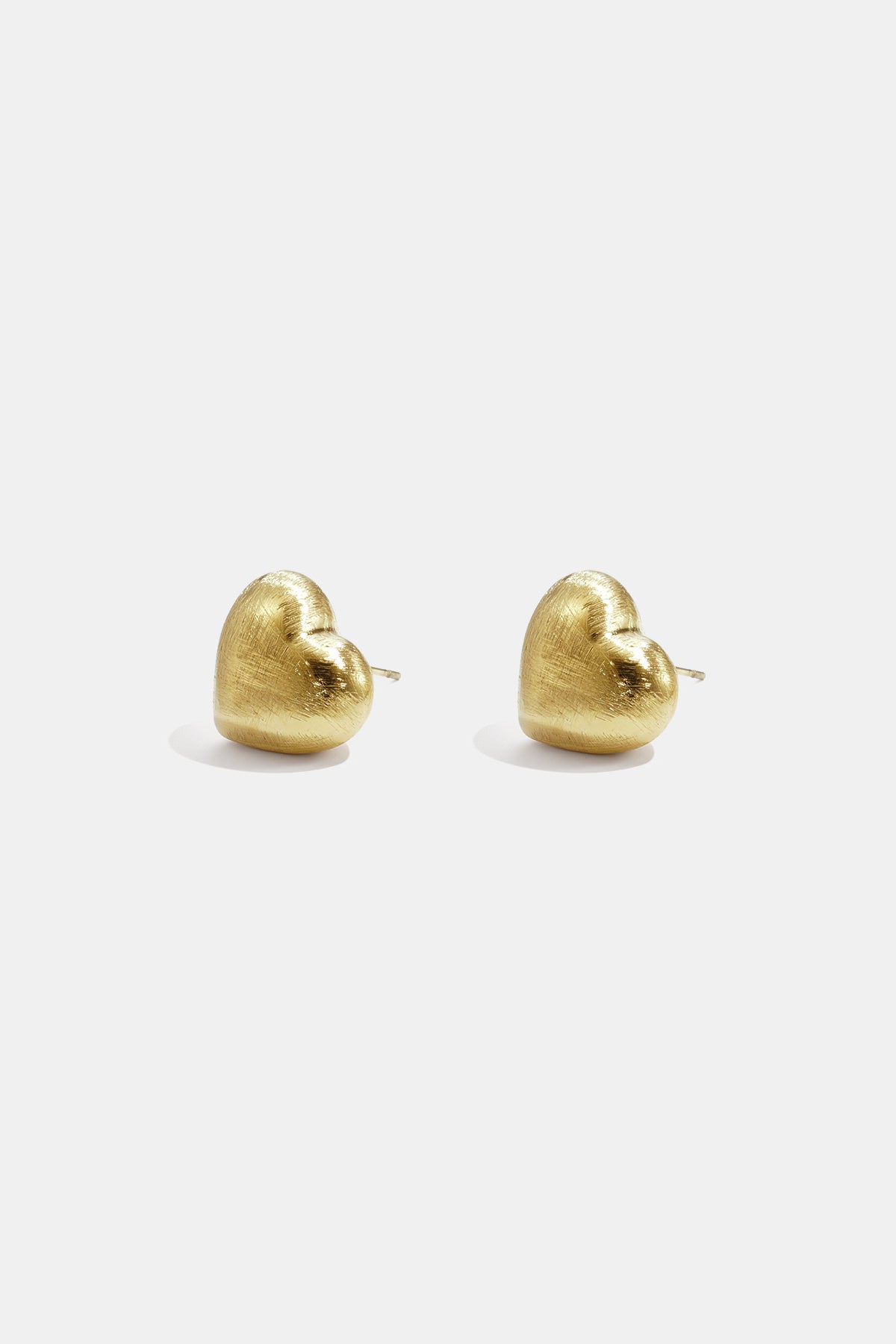Women's Stainless Steel Heart Stud Earrings – Gold and Silver Tone