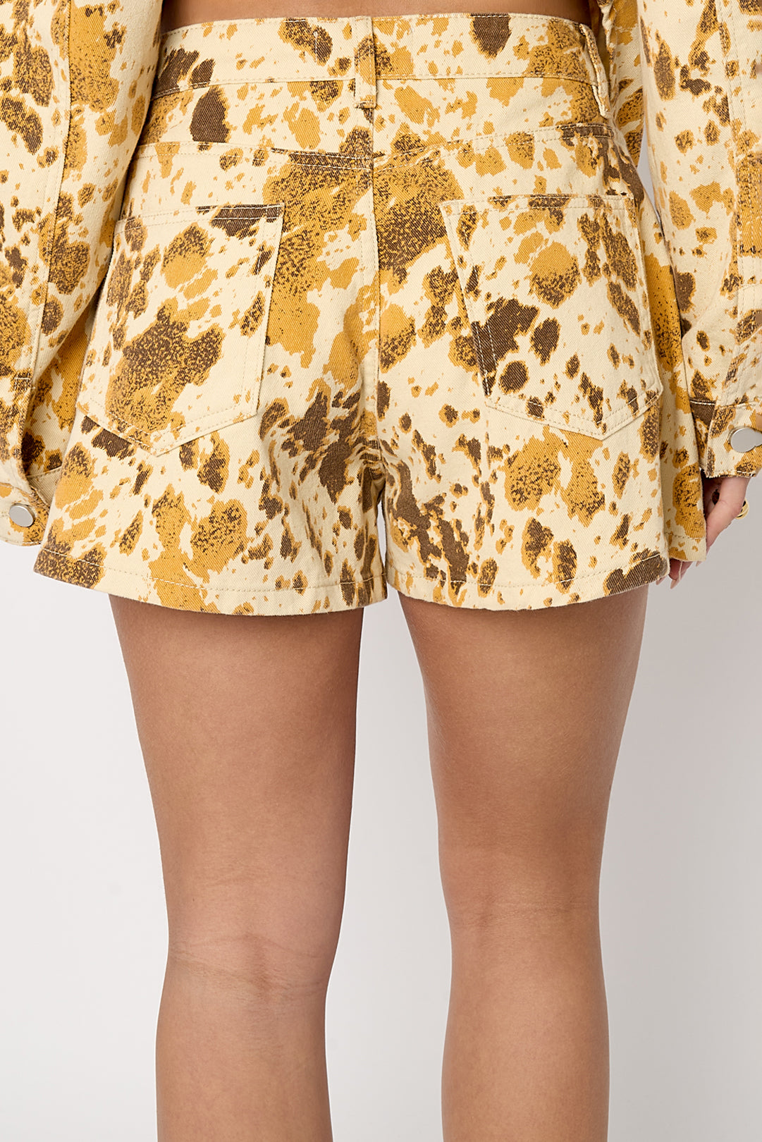 Dames khaki denim shorts Into the Wild – productfoto 4