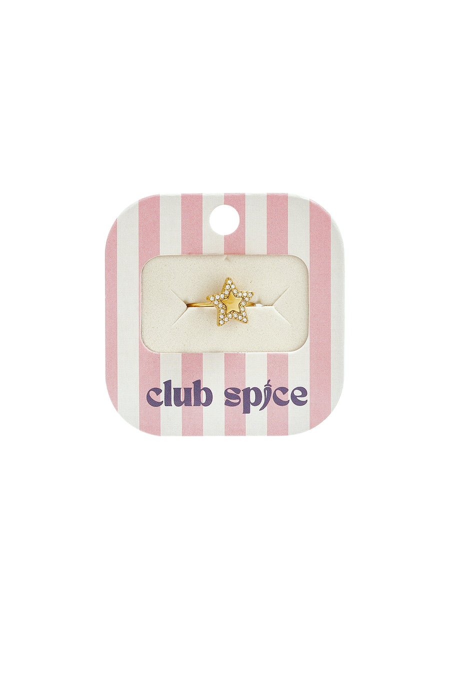 Bague statement pour femme en acier inoxydable avec motif étoile – couleur or