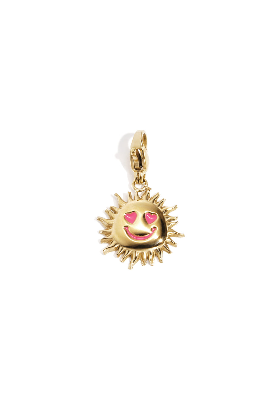 Composant de bijou en acier inoxydable 304, émail, acier inoxydable avec motif soleil – couleur or