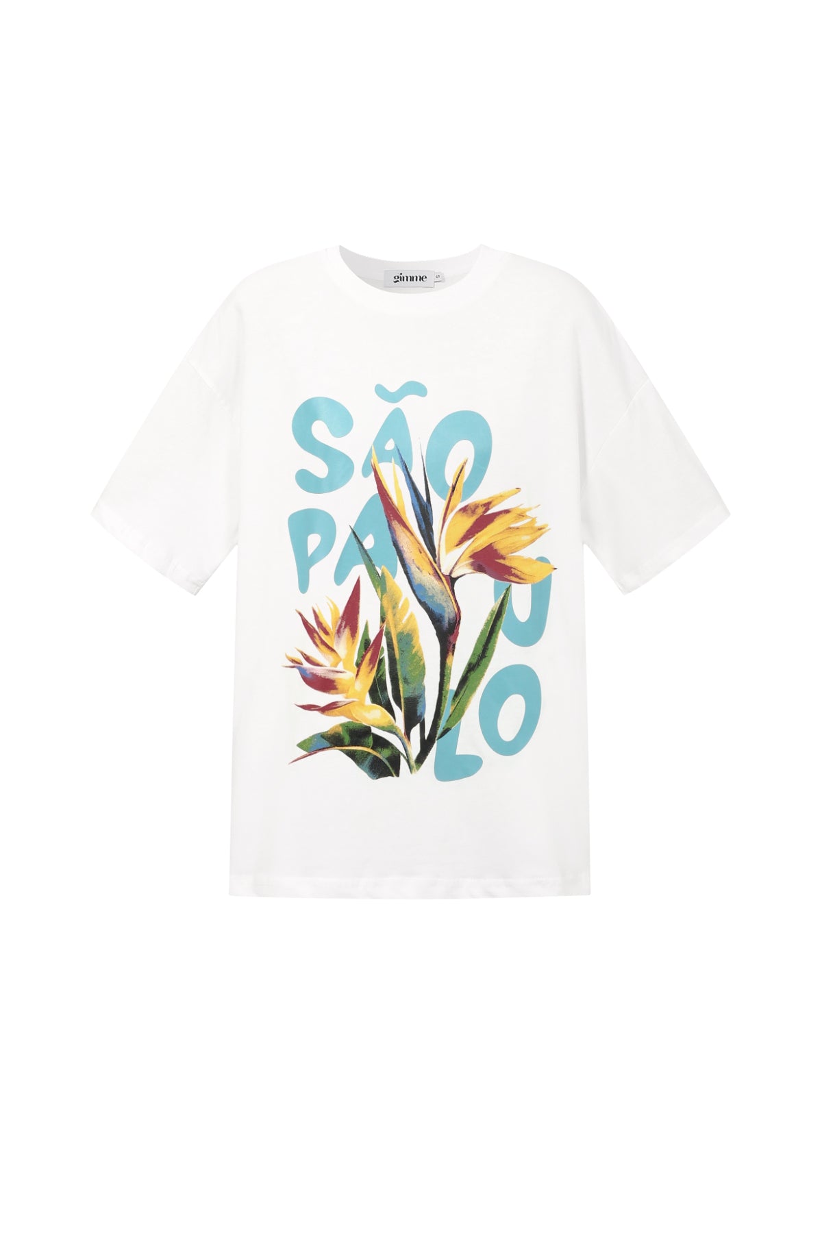 Dames tropisch São Paulo T-shirt van katoen – productfoto 6