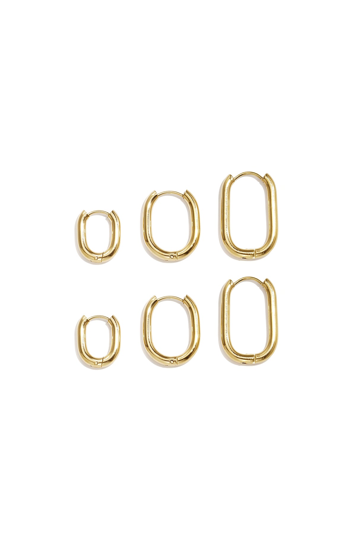 Stainless Steel Geometric Drop Earrings for Women - Gold – image 6