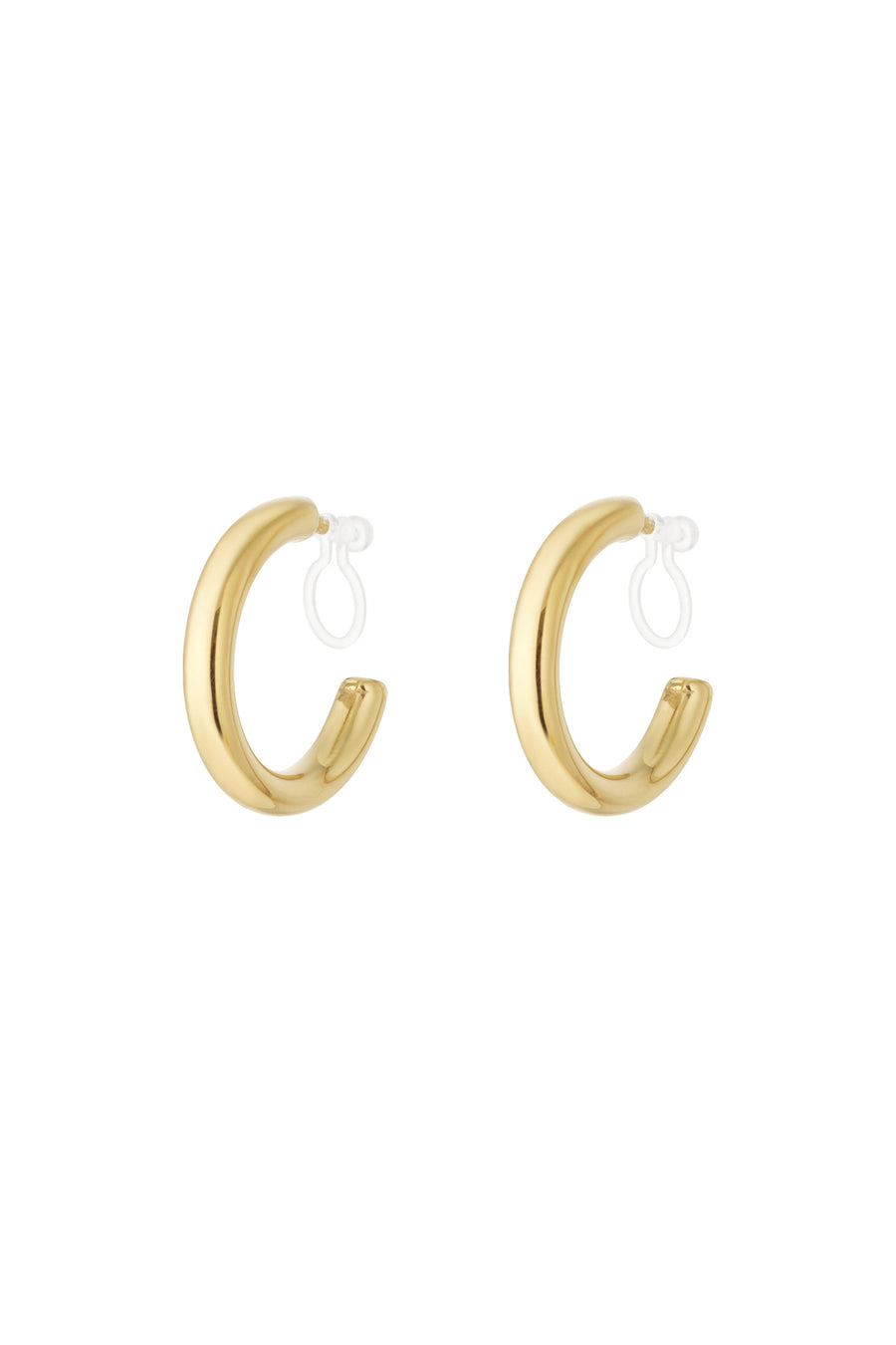 Clips d'oreille pour femmes en acier inoxydable, forme organique – couleur or