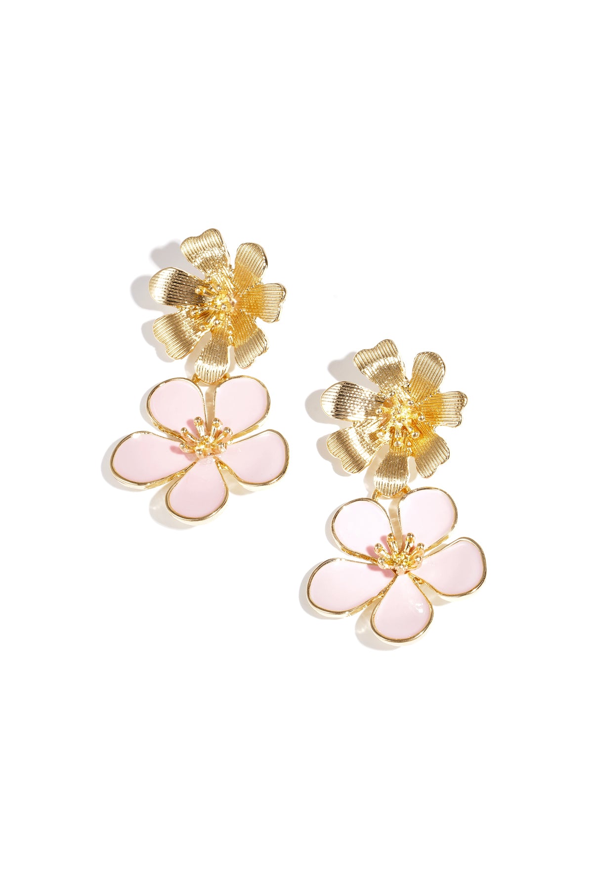 Boucles d'oreilles pendantes en alliage de métal avec motif floral pour femme – plusieurs couleurs – photo 9