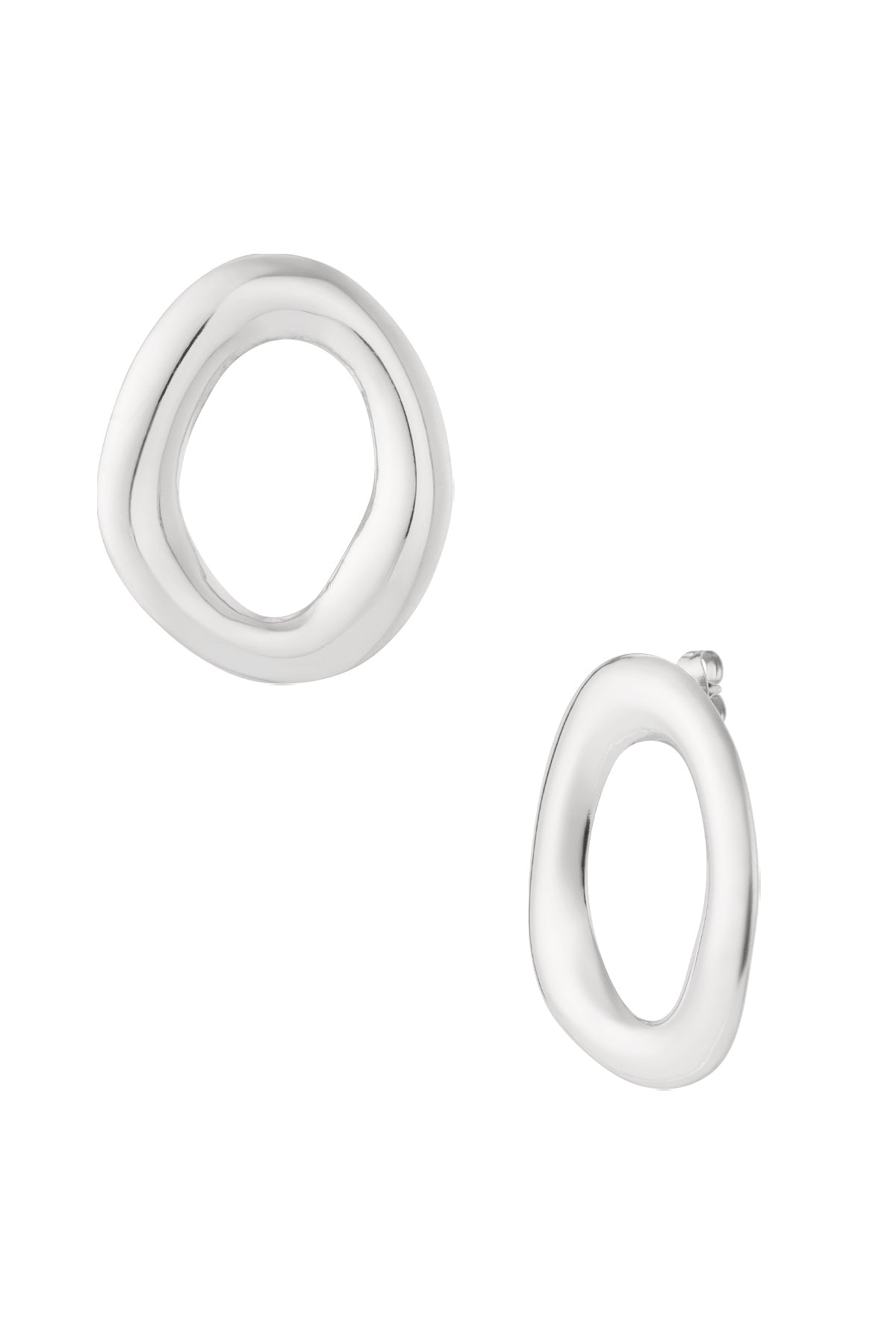 Puces d'oreilles pour femmes en acier inoxydable avec forme organique – doré